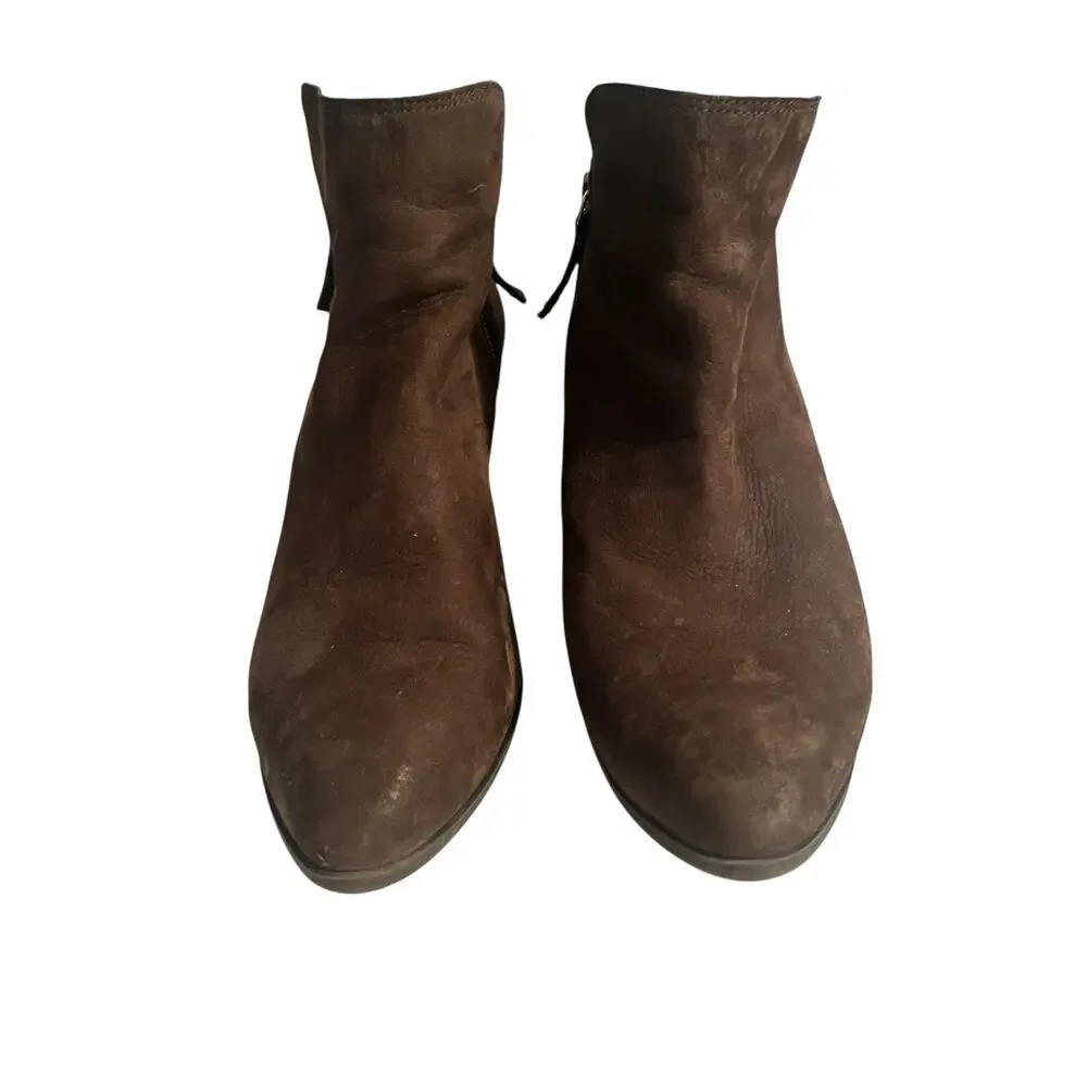 Frye Judith Double Zip Ankle Boots •Women 8.5• Brown Suede Booties 3470014 $328